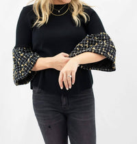 Thml - Tweed Angel Sleeve Top