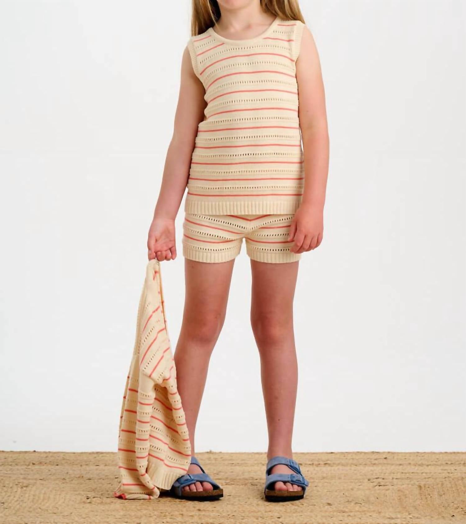 The Bonnie Mob - Girl's Costa Stripe Shorts