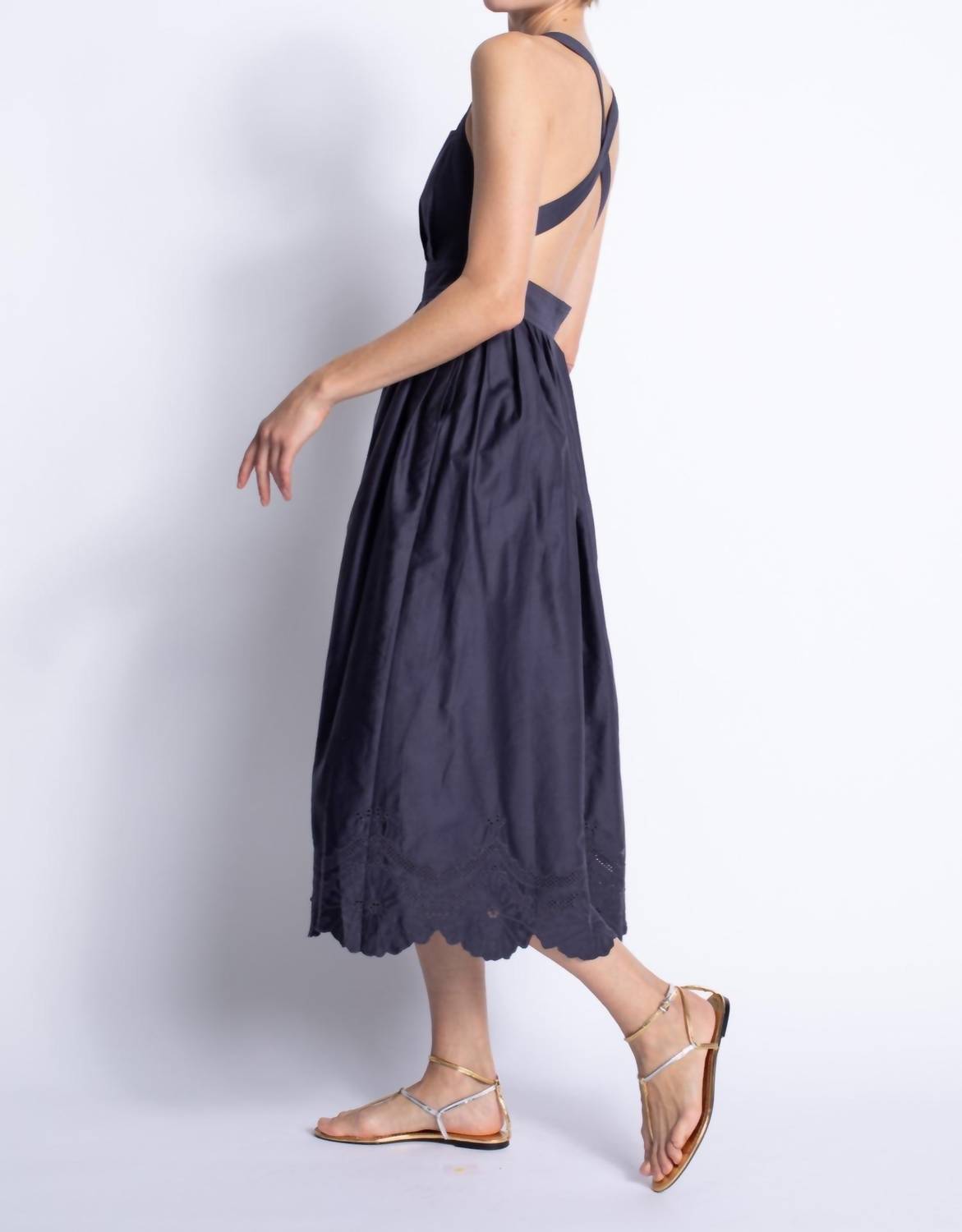 Karina Grimaldi - Mora Embroidered Midi Dress