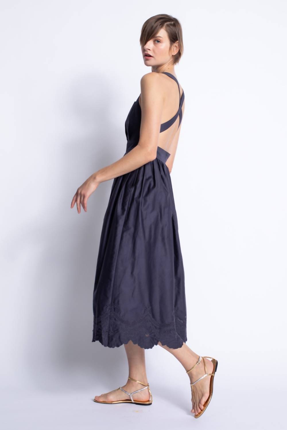 Karina Grimaldi - Mora Embroidered Midi Dress