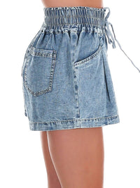 Very J - Women's Elastic Waist Mineral Wash Shorts