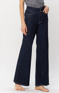 Judy Blue - High Waist Rinse Wash Geometric Waistband Jeans