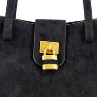 Like Dreams - Women's Harper Lock Suede Tote Bag