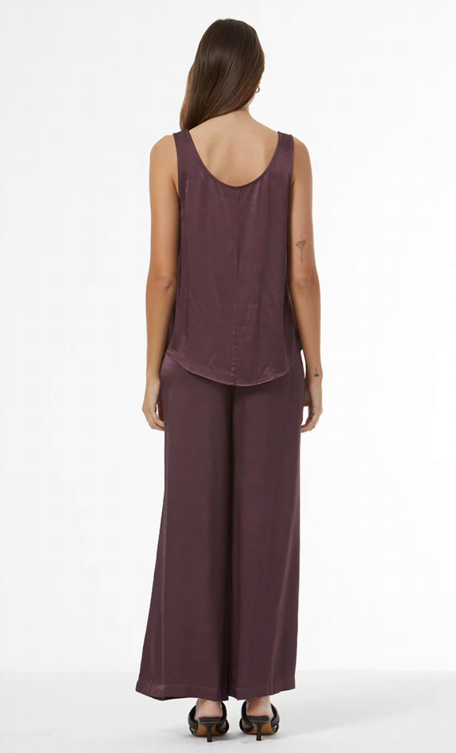 Young Fabulous & Broke - Dana Heavy Satin Scoop Tank Top