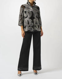 Joseph Ribkoff - Embroidered Mesh Jacket