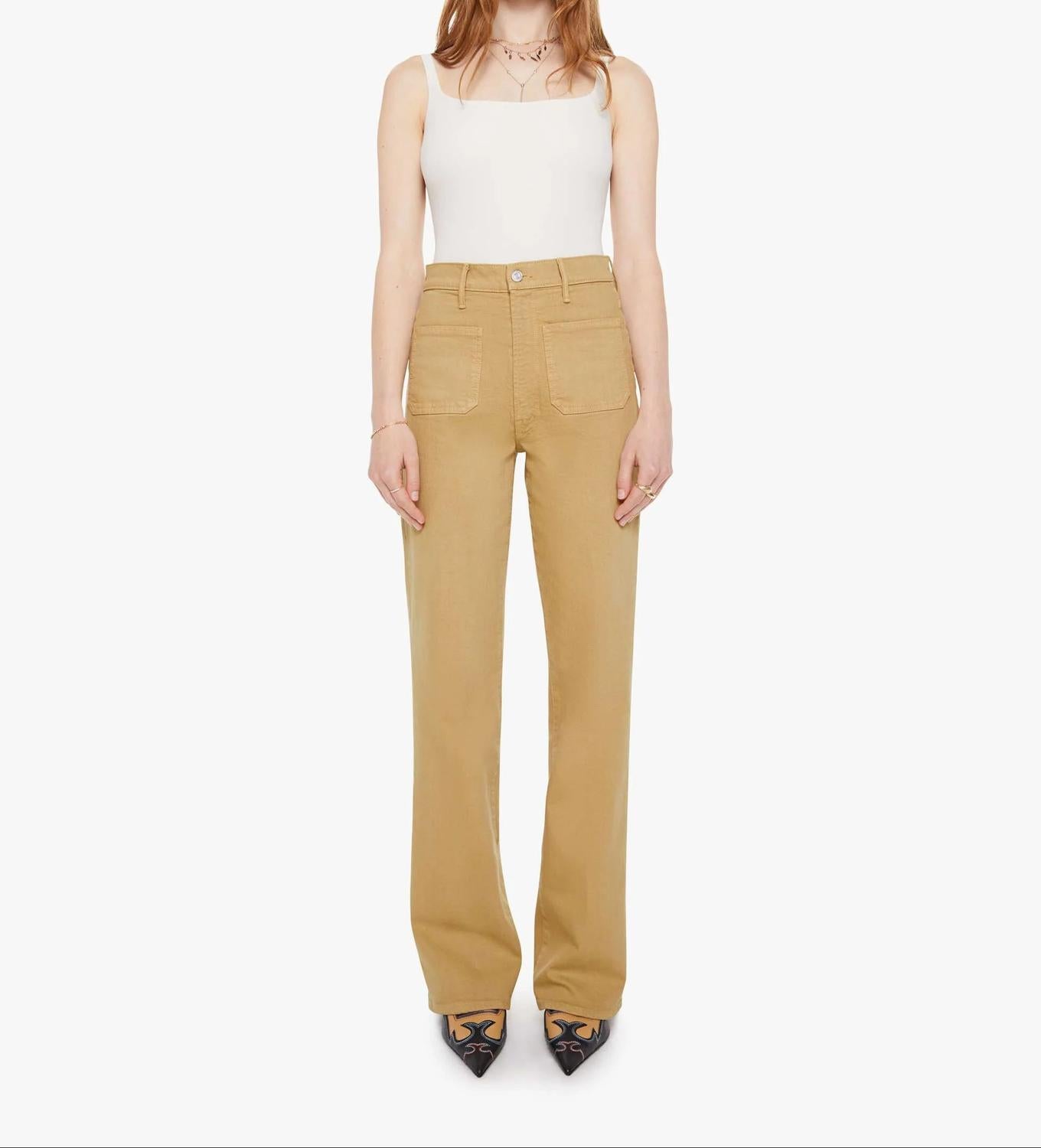 Mother - High Waisted Bookie Sneak Jean