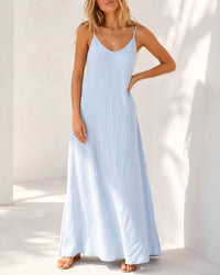 Olivaceous - Seaside Luxe Linen Maxi Dress