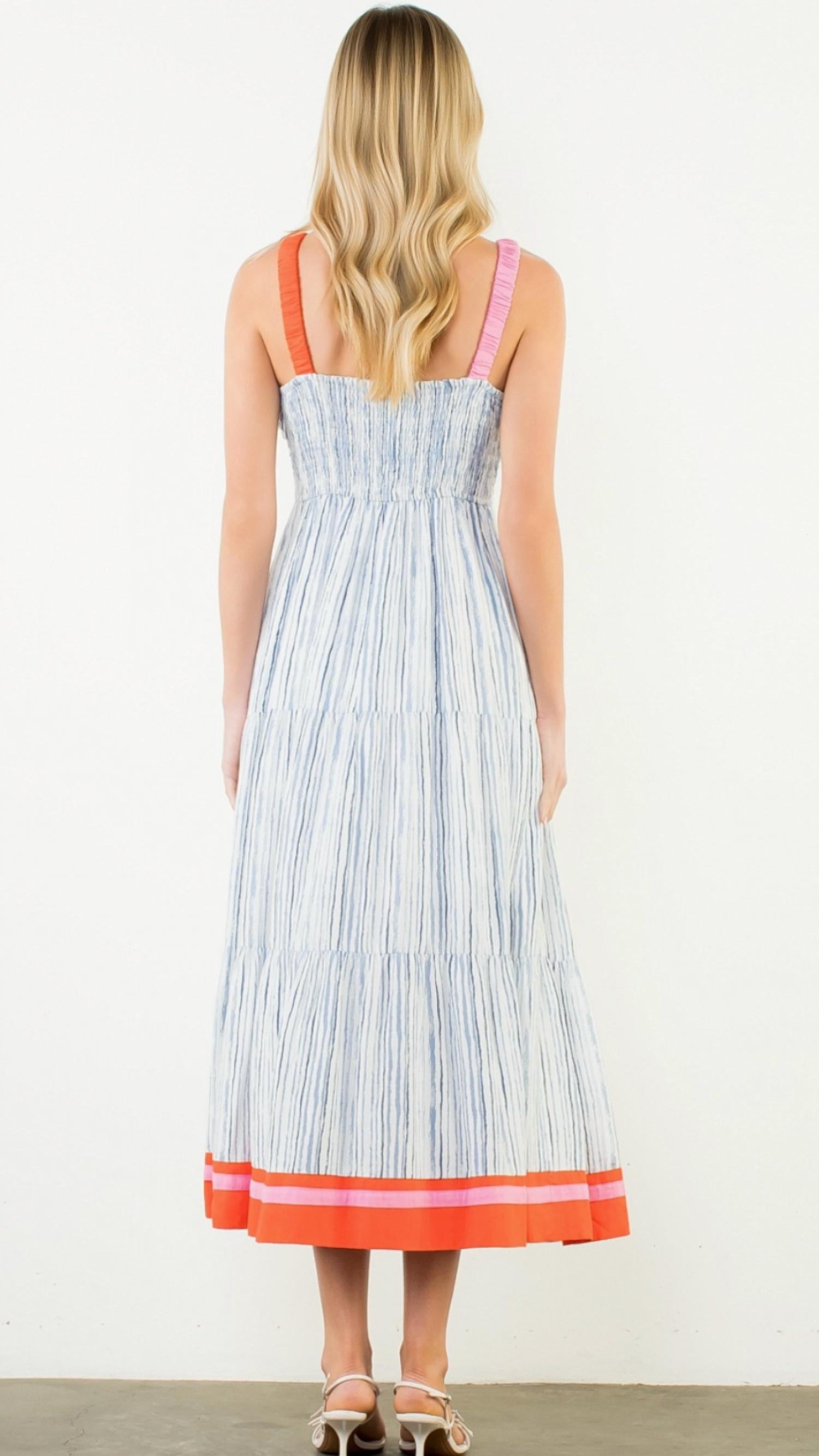 Thml - Thin Strap Striped Pattern Dress