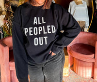 mugsby All Peopled Out Sweatshirt in black - women's top