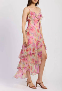 En Saison - Amari Ruffle Chiffon Maxi Dress