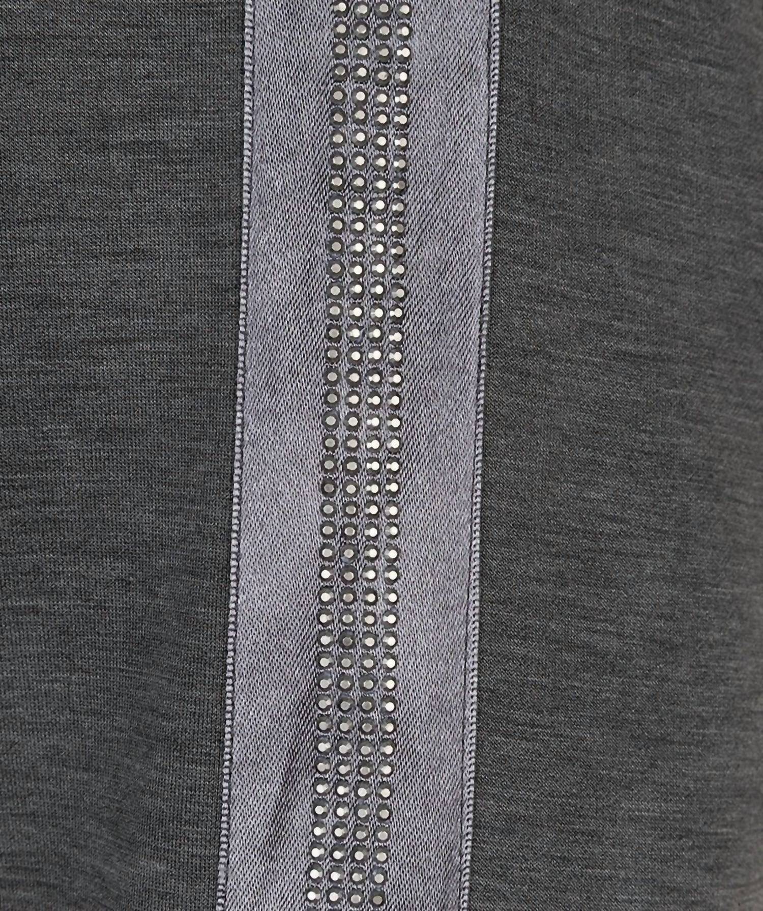 Esqualo - Modal Sweatshirt With Rhinestone Trim