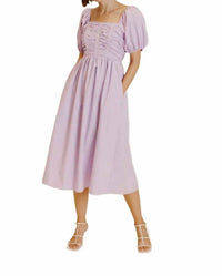 Aureum - Grosgrain Trim Midi Dress