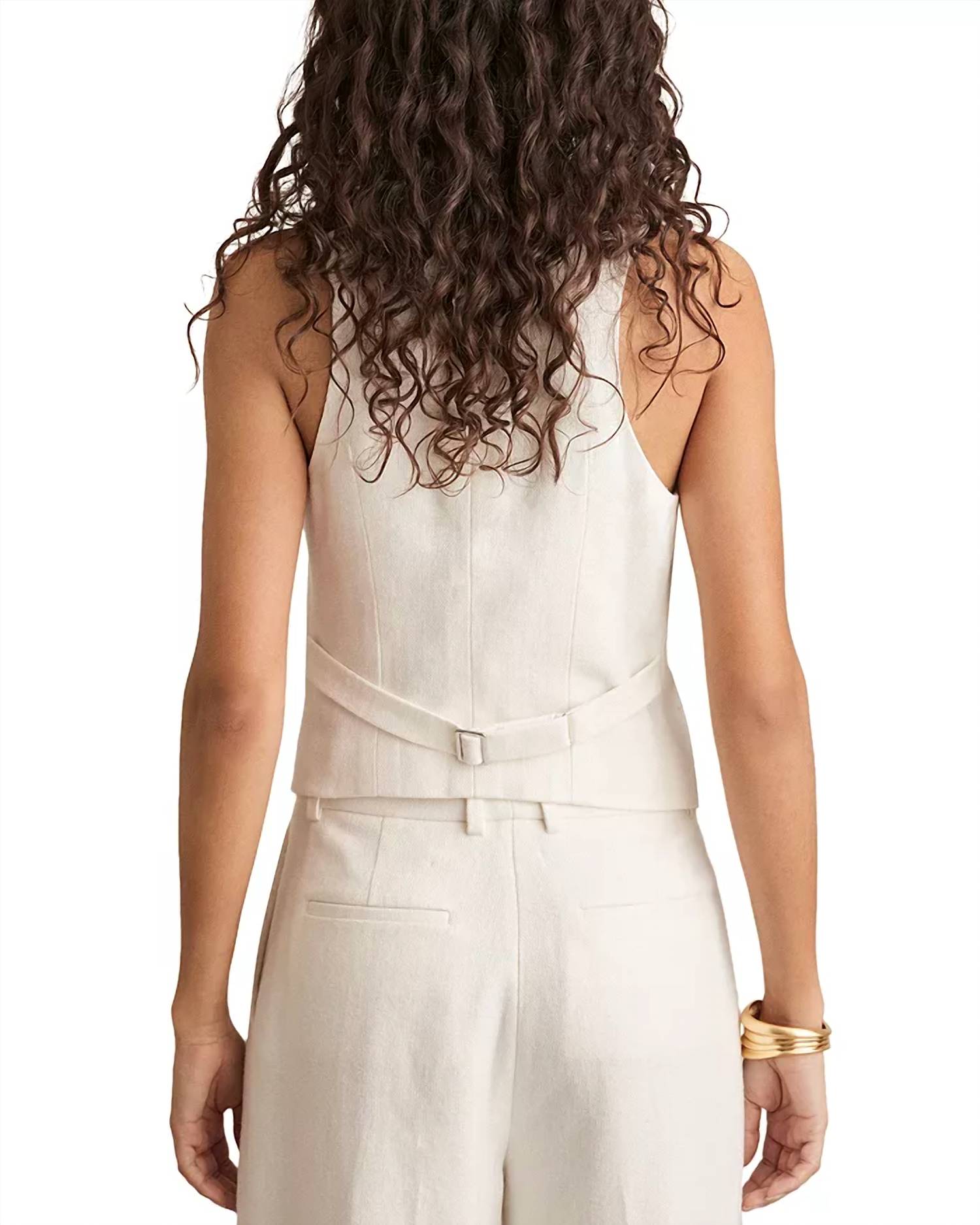Reiss - Devon Linen Twill Tailored Vest