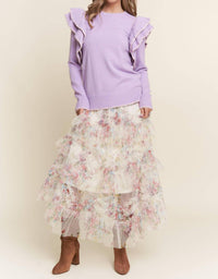 J.Nna - Women's Amara Ruffle Knit Top