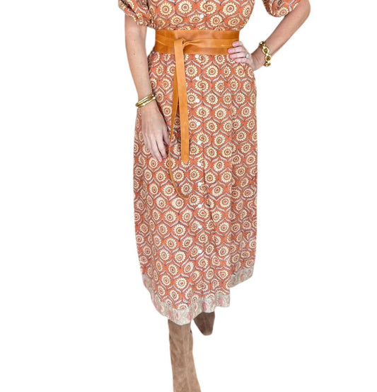 Victoria Dunn - Eden Apricot Dress