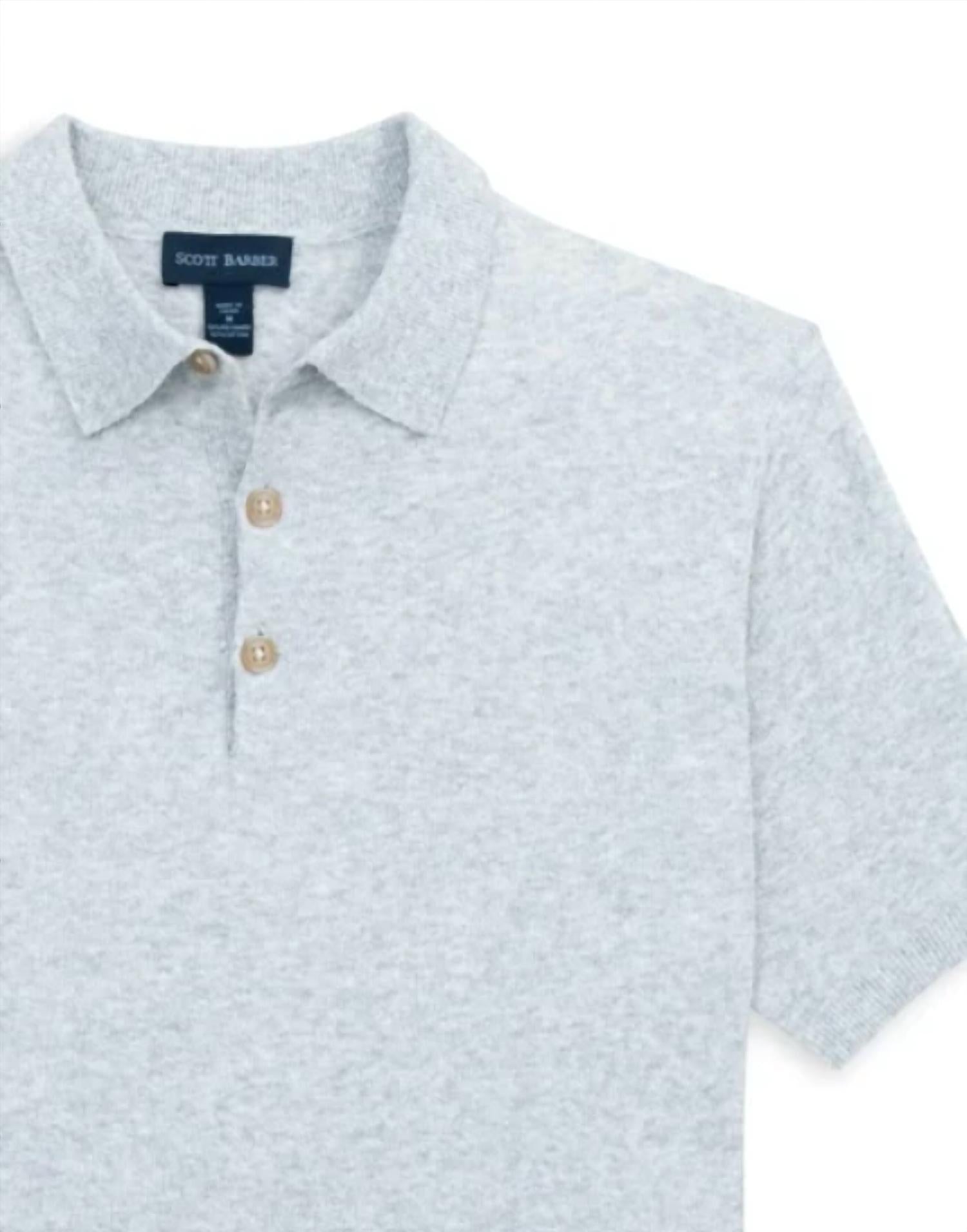 Scott Barber - Men's Boucle Solid Polo Shirt