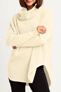 Planet By Lauren G. - Pima Cotton Waffle Cowl Sweater