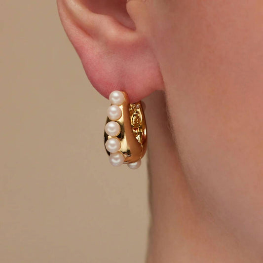 Mignonne Gavigan - Jasmin Pearl Hoop Earrings
