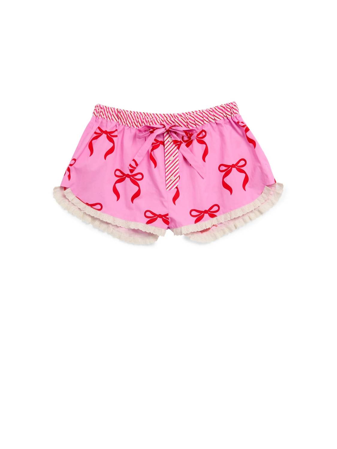 Shiraleah Bow Boxer Shorts in pink 1 - women's shorts - alternate view