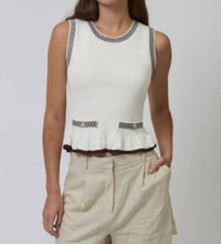 Central Park West - Chloe Ruffle Hem Shell Top