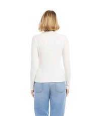 Karen Kane - Ribbed Long Sleeve Button Front Top