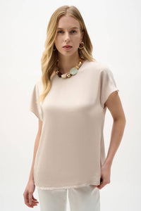 Joseph Ribkoff - Satin And Silky Knit Straight Top