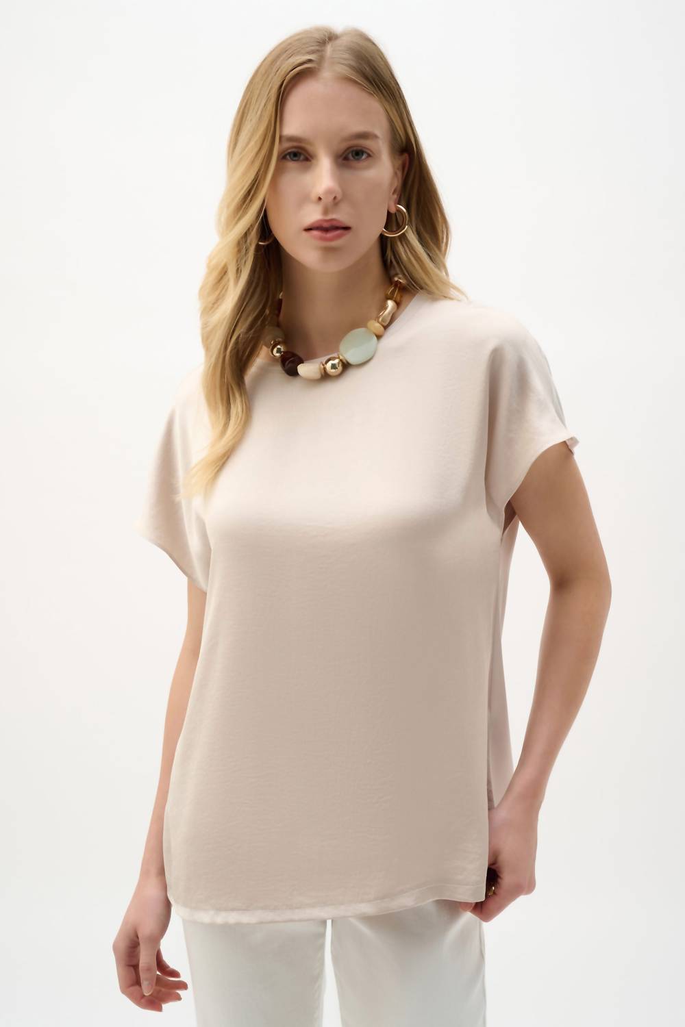 Joseph Ribkoff - Satin And Silky Knit Straight Top