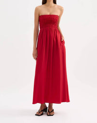 Nude Lucy Zuri Tencel Maxi Dress in crimson - women's dress