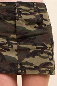 Honey Punch - At Ease Camo Skirt