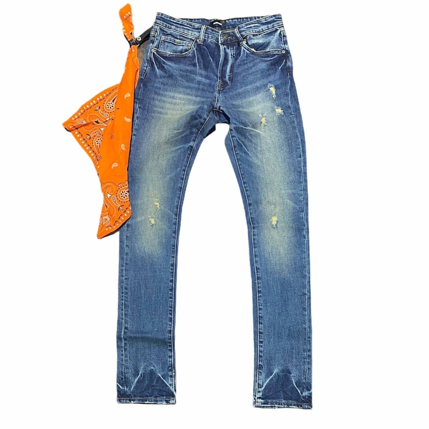 Bluecarats - Men's Mcqueen 5-Pocket Slim Fit Jean