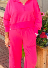 Hyfve - Terry Half Zip Top And Pant Set