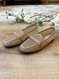 MIA Women's Bailee Mesh Loafer in camel - women's flats - detail view