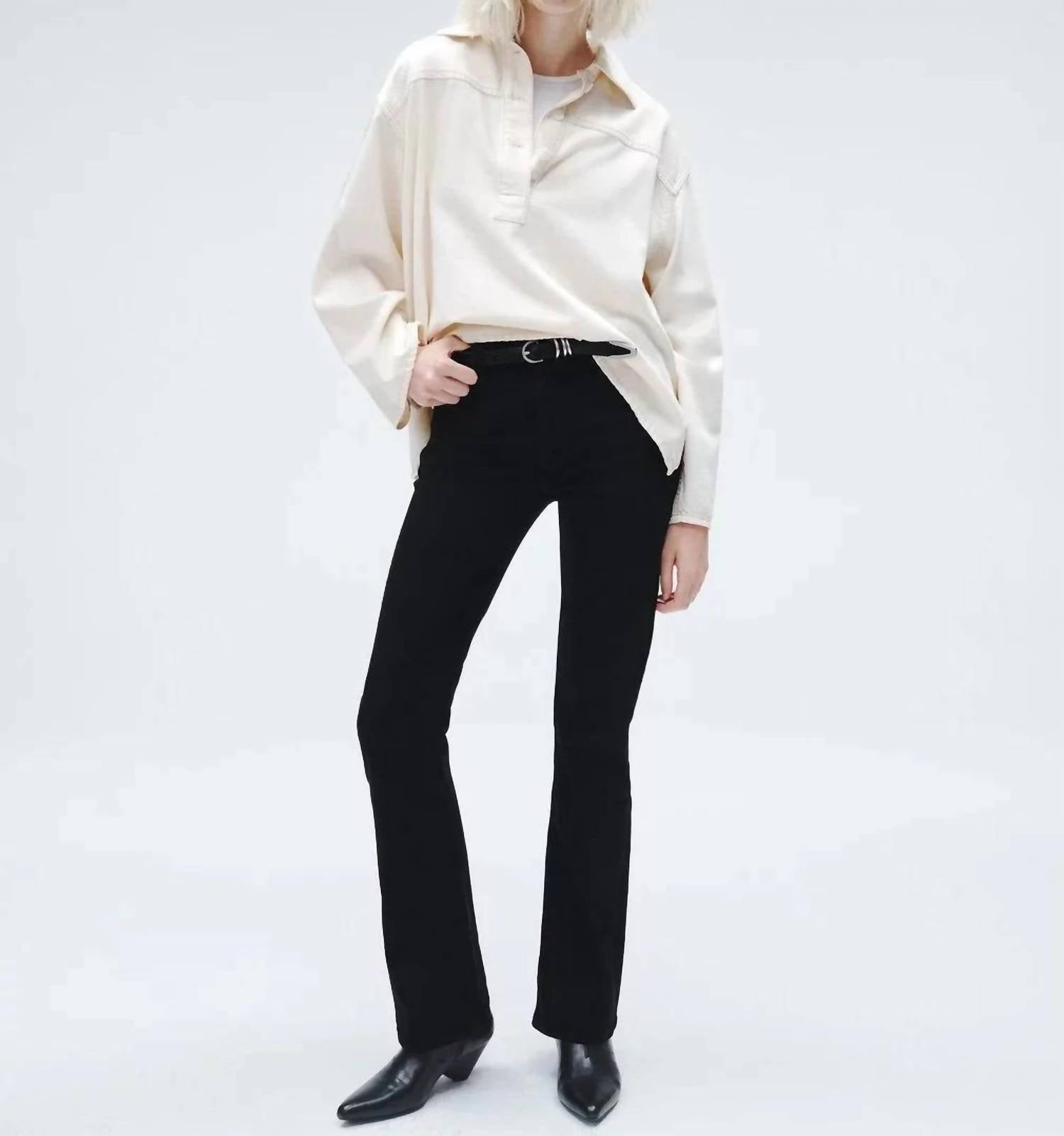 Rag & Bone Peyton Bootcut Jeans in black - women's pants