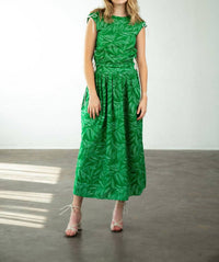 Never a Wallflower Yarrow Skirt in kelly leaf - women's skirt