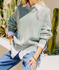 Zenana - Oversized Wash Ribbed Sweater