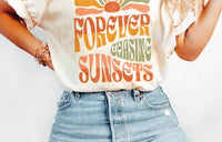 BELLA + CANVAS Forever Chasing Sunsets Tees in multi - women's t-shirt