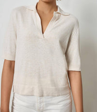 Lilla P - Elbow Sleeve Polo Sweater