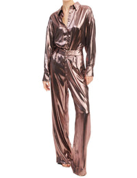 ALLISON NEW YORK Lola Shirt in rose gold - women's shirt - alternate view