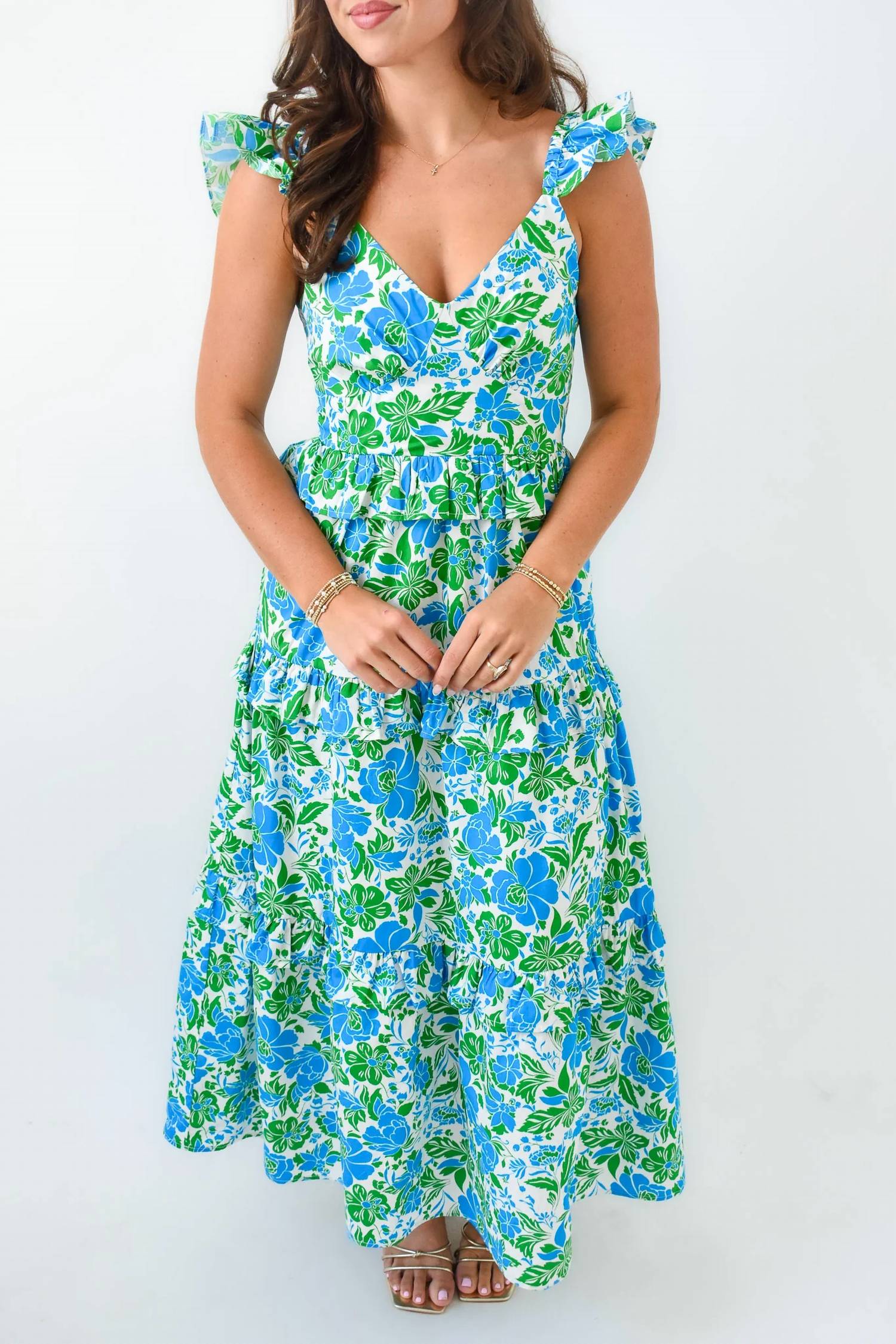 Sugarlips - Bivore Floral Tiered Maxi Dress