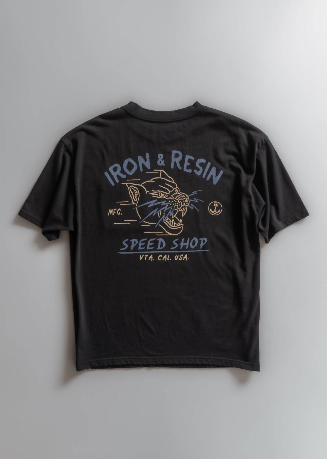 Iron & Resin Men's Speed Shop Pocket Tee in black - men's t-shirt - detail view