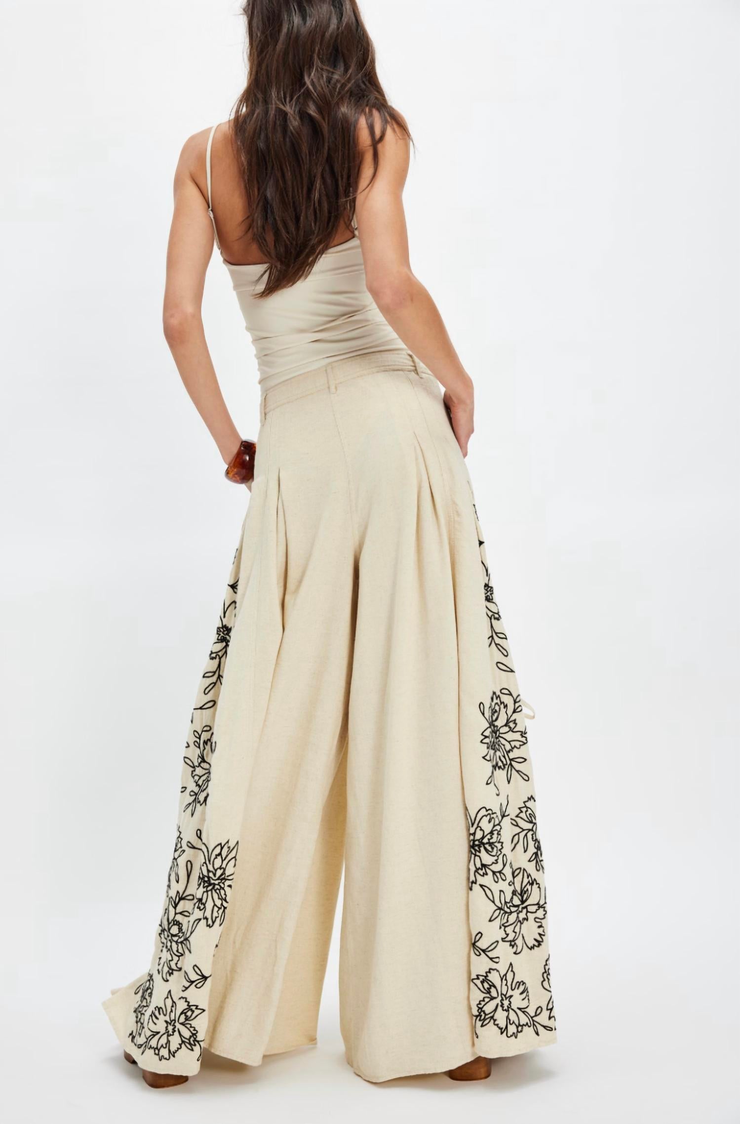 Free People - What You Know Embroidered Pants