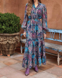Fate - Lurex Tweed Frayed Hem Dress