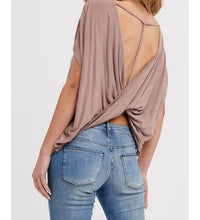 Bluivy - Twisted Back With T-Strap Jersey Top
