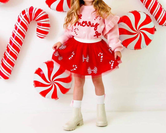 Sweet Wink - Girls' Candy Cane Tutu
