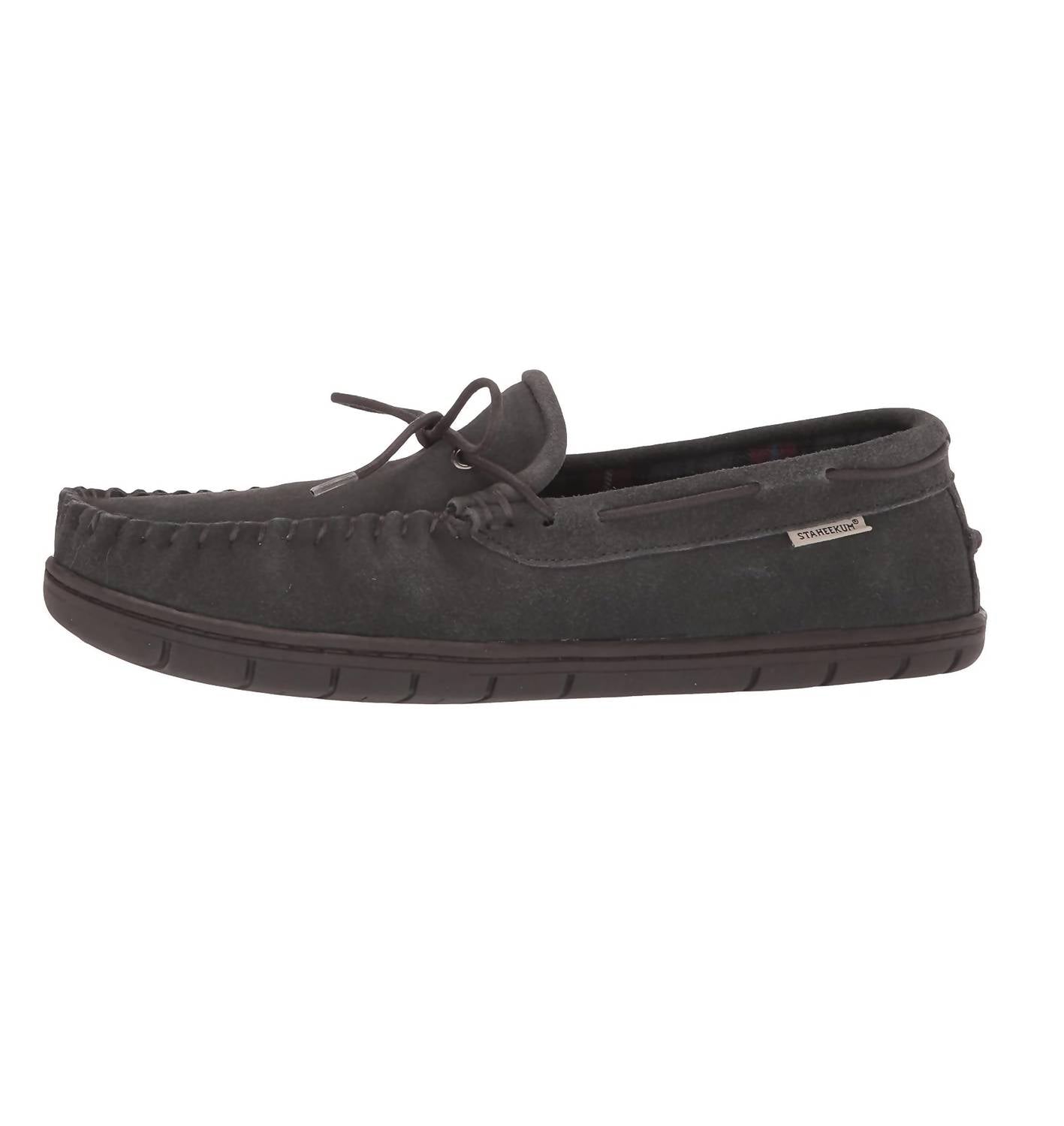 Staheekum Men's Country Flannel Slipper in charcoal - men's sandal - detail view