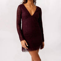 Free People - Honey Open Back Lace Mini Dress