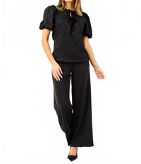 Mary Square - Ren Jacquard Puff Sleeve Top