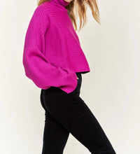 Jade By Jane - Mock Neck Wide Sleeve Top