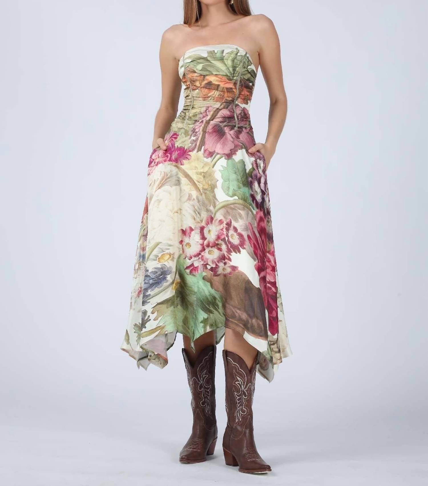 Aylaya - JOSEPHINE STRAPLESS MIDI DRESS