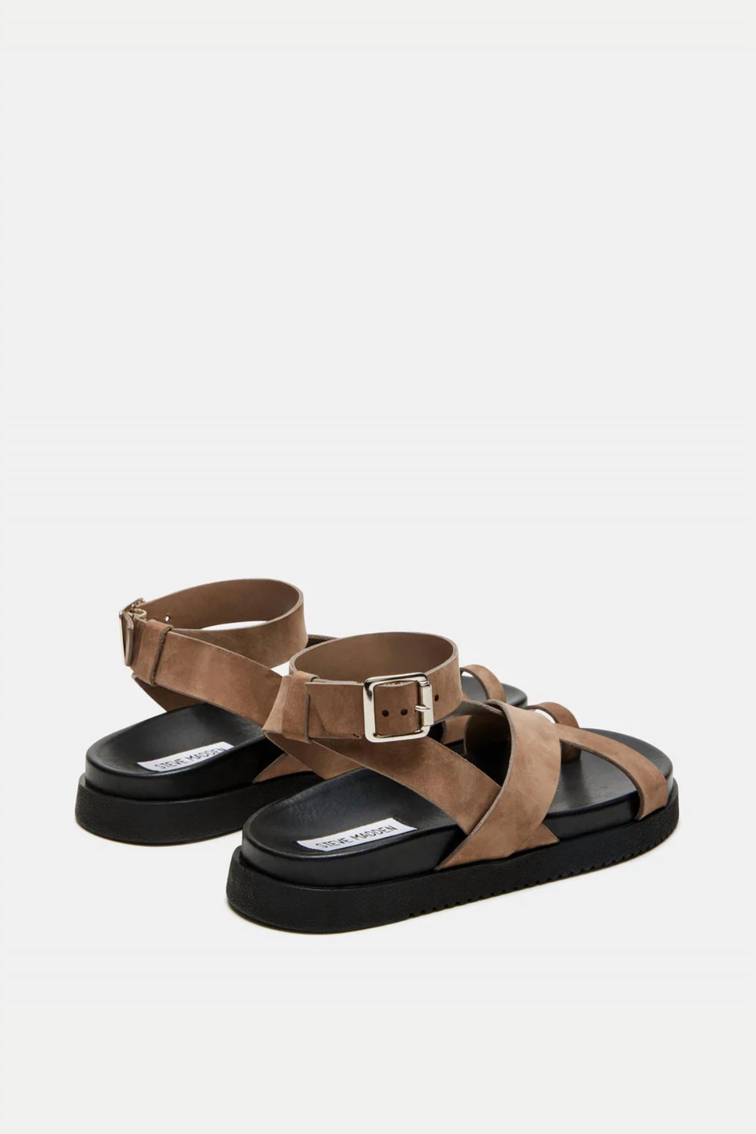 STEVE MADDEN Women's Mira Sandal in taupe - women's sandal - alternate view